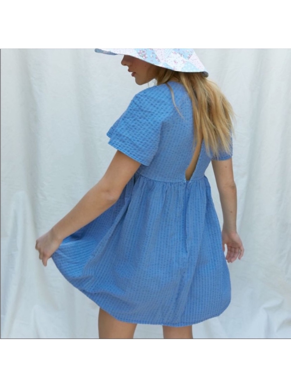 Urban Outfitters Saturday Morning Frock Dress Blue - Picture 14 of 14